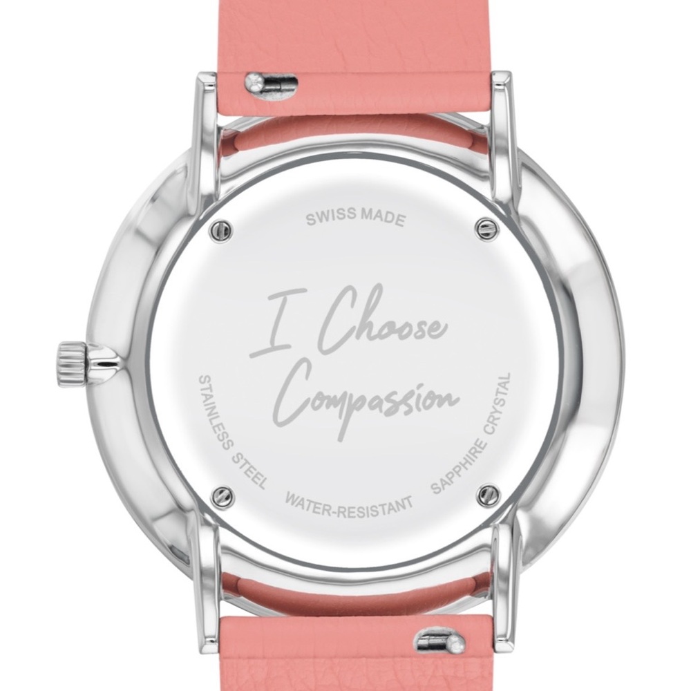 Movado Silver Case with Coral Strap - Picture 3 of 5